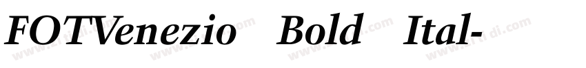 FOTVenezio Bold Ital字体转换